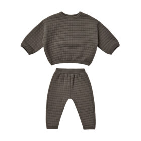 Quilted sweater & pant set